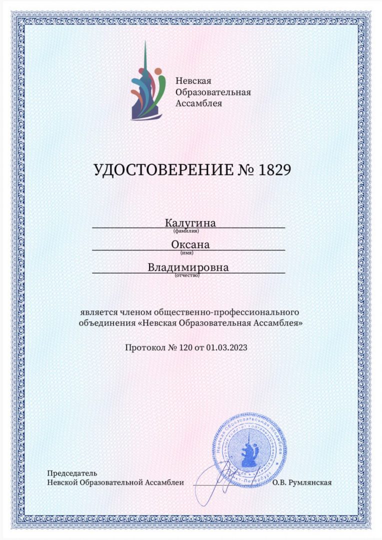Члены общественно-профессионального объединения «Невская образовательная академия».